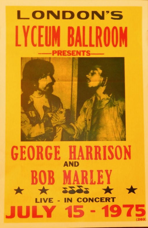 1975 Bob Marley And George Harrison Concert Poster Feb 27 13 Nico Auctions In De 1975 Bob Marley And George Harrison Concert Poster Feb 27 13 Nico Auctions In De
