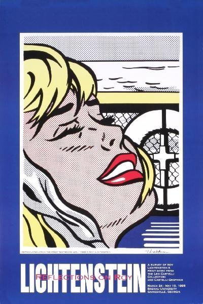 Roy Lichtenstein Shipboard Girl 1995: Medium: Offset Lithograph Image Size: 22 x 16 in. Paper Size: 30.25 x 20 in. Year Printed: 1995