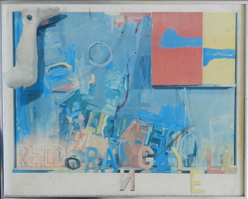 Jasper Johns Passage offset litho 1966: measures: 18x23 inches, label verso