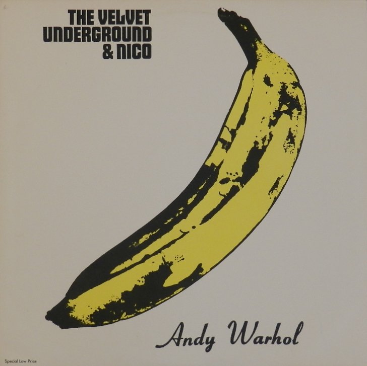 Andy Warhol "The Velvet Underground": "The Velvet Underground & Nico" album. Andy Warhol designed the "Unpeeled Banana" cover. Verve Records. Catalog #V6 5008; 1984