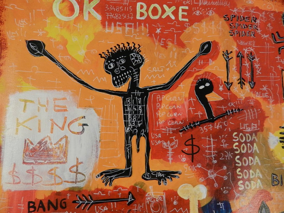JEAN-MICHEL BASQUIAT (American, 1960-1988) Oil - 3