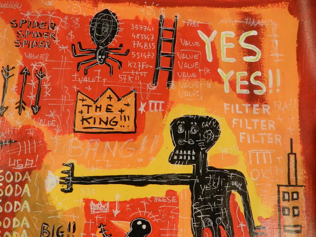 JEAN-MICHEL BASQUIAT (American, 1960-1988) Oil - 4