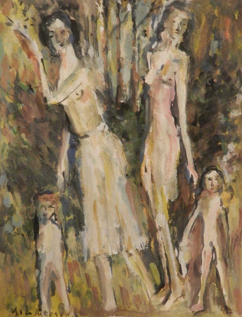 Mikhail Larionov (Russian 1881-1964) Oil on Paper