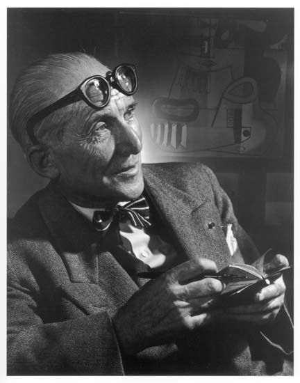Original Le Corbusier Photogravure By Yousuf Karsh: Measures 11.75 x 9 inches Photogravure By Yousuf Karsh Original print from the 60's from Karsh Studio