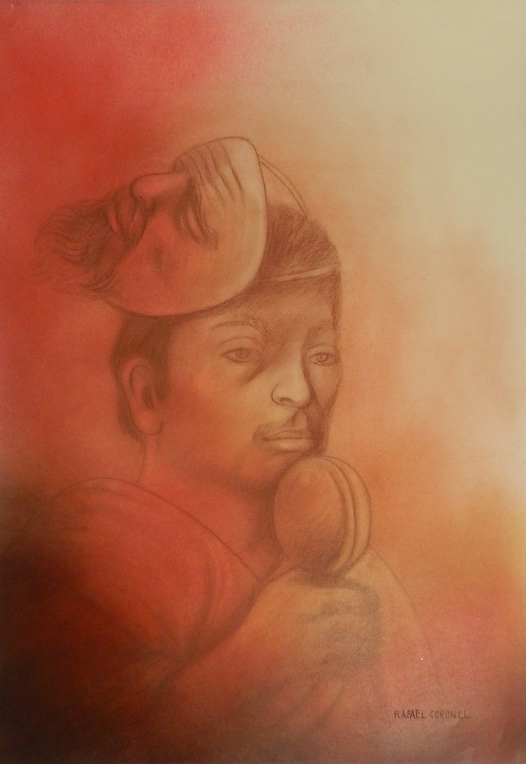 Rafael Coronel, (Mexican, B. 1932) Pastel: Original pastel on paperTitled "Las Mascaras"Signed lower right, unframed, measures 20 x 27 1/2 inches, paperwork includedProperty of a private collector Miami Florida