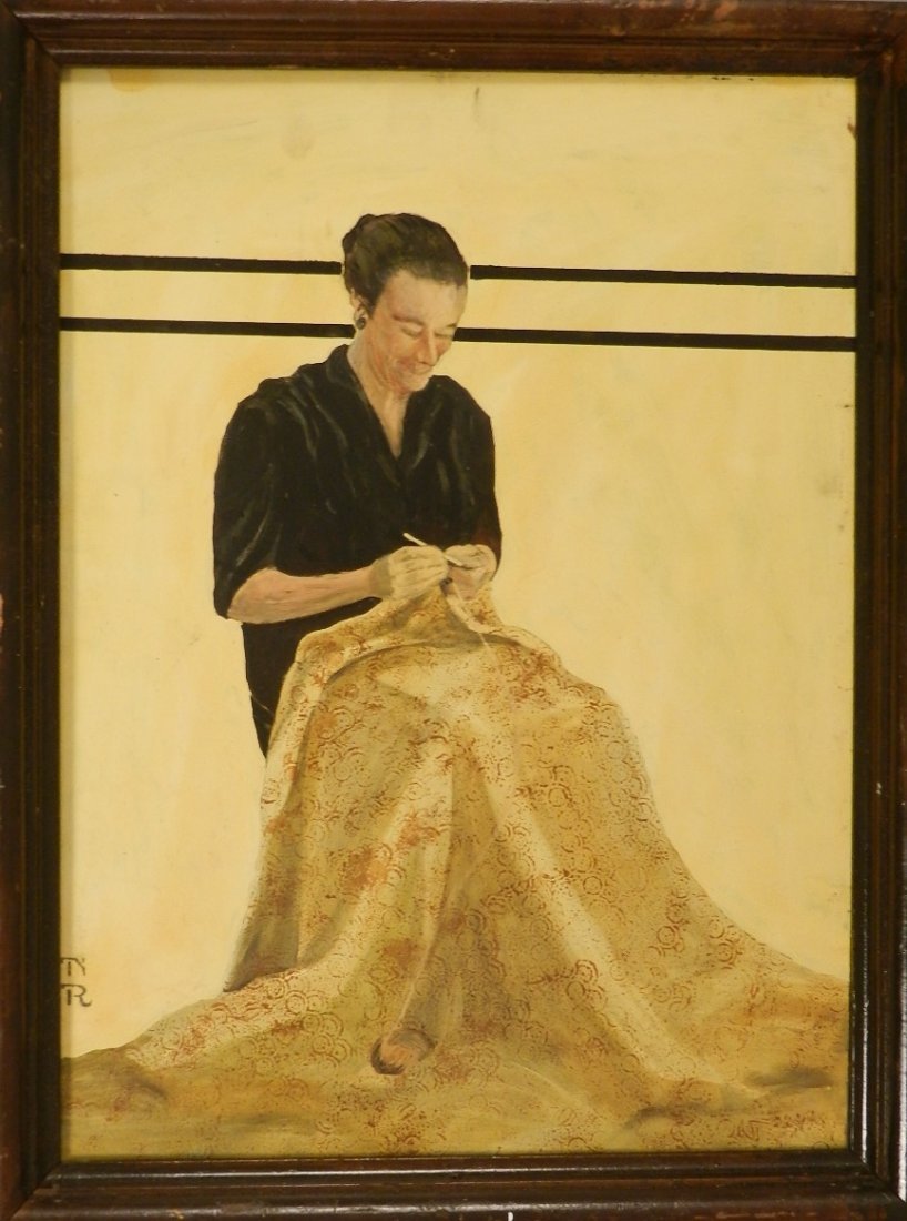 Norman Rockwell (1894-1978) Oil on Board: Measures: 26" x 20" inches, framed. Sight measures: 23" x 16.5" inches. Signed lower left. Provenance: Collection of Shari Rosenberg NY, collection stamp verso Lot Information: This lot is being aucti
