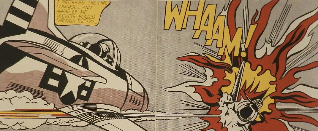 ROY LICHTENSTEIN WHAAM! (Pencil Signed) 1988: ROY LICHTENSTEIN 1923-1997 WHAAM! POSTER (CORLETT APP. 7) MEASUREMENTS:each panel 629 by 736mm; 24 3/4 by 29in DESCRIPTION DETAILED DESCRIPTION Offset lithograph printed in colours Circa 1988 Printe