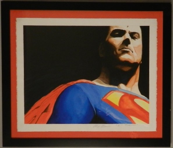 Alex Ross (American, B. 1970): Medium: Watercolor on paper Title: "Forever" Measures: 21 x 24 inches framed, sight: 16 x 20 inches Signed lower right Provenance: From a private collection, California Lot Information: This lot is be