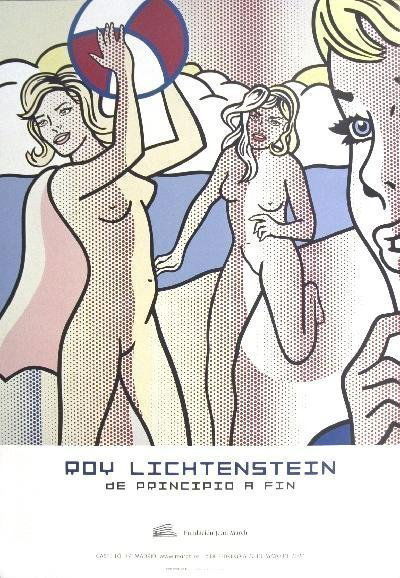 Roy Lichtenstein Nudes with Beach Ball Lithograph: Medium: Offset Lithograph Image Size: 29.75 x 26.75 in. Paper Size: 38.5 x 26.75 in.