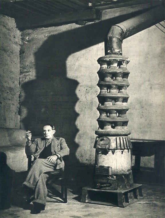 Brassai, "Picasso" Vintage 1930s Photogravure: Print Type: Photogravure Measures: 12" X 16" Image size: 8.25" X 10.75"