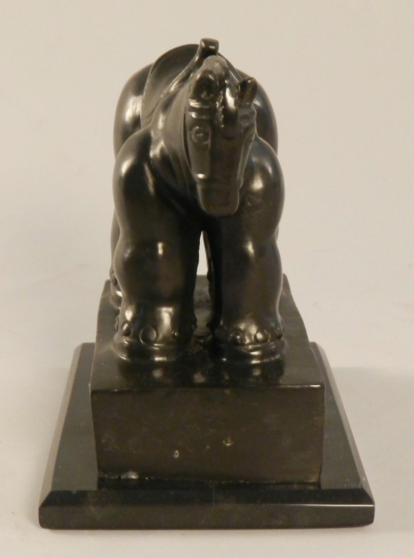 Fernando Botero Bronze Sculpture: After Botero Measures: 7 inches tall Signed on back of sculpture & dated