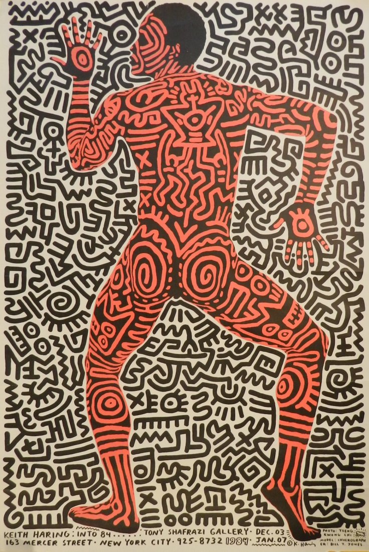 Keith Haring Tony Shafrazi Gallery Poster: Lithograph on wove paper Measures: 35 x 23 inches
