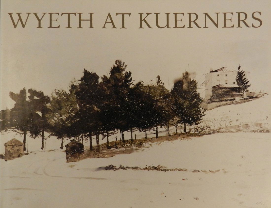 1976 Wyeth At Kuerners Hand Signed Artbook: Large hardcover book featuring the artwork of Andrew Wyeth. Limited edition copy Hand signed by Andrew Wyeth and Betsy Jane Wyeth Measures 13" x 10" COA included with this lot