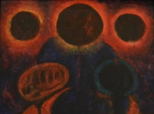 Pedro Coronel (Mexican, 1922-1985): Medium: Watercolor on paper Title: Los Poetas, c. 1976 Measures: 20 x 25 inches framed, painting size: 17.5 x 23.5 inches Signed lower right Provenance: Collection of Julio Macotela This lot includes