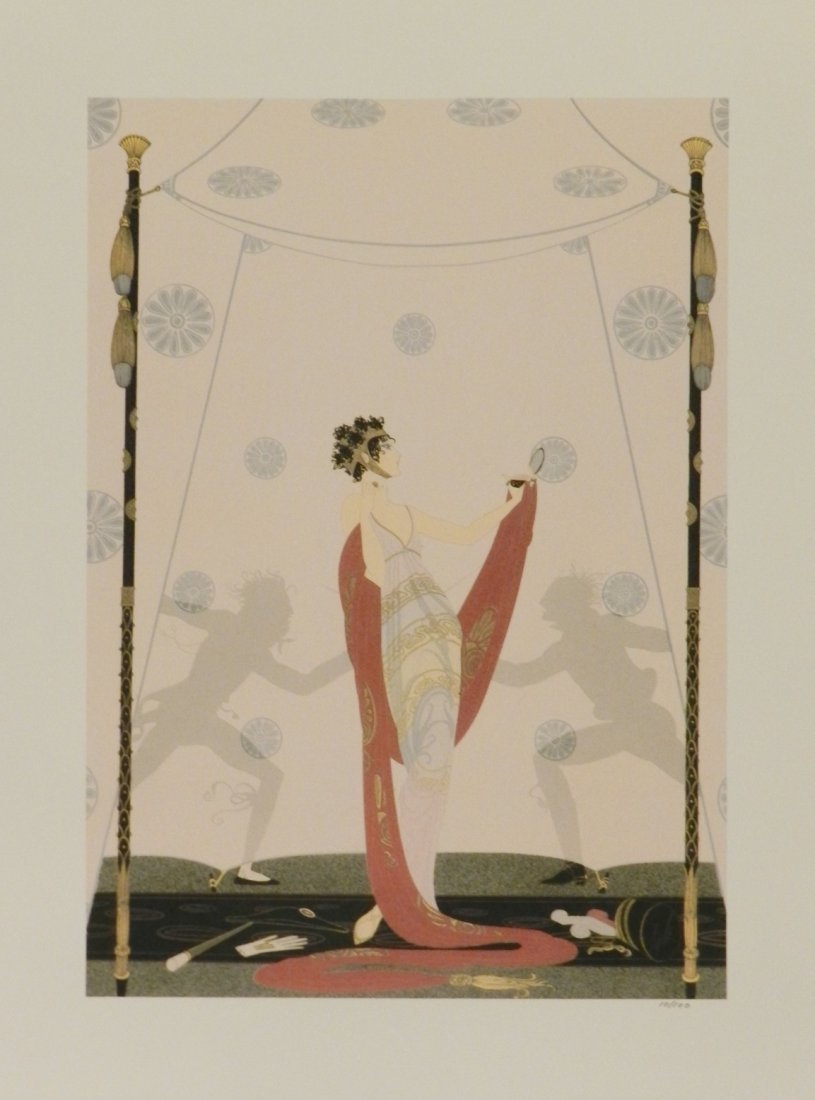 Limited Edition Erte Hand Numbered Giclee: Measures: 30 x 22 inches Hand numbered lower right 10/100 Signed lower right in plate COA included