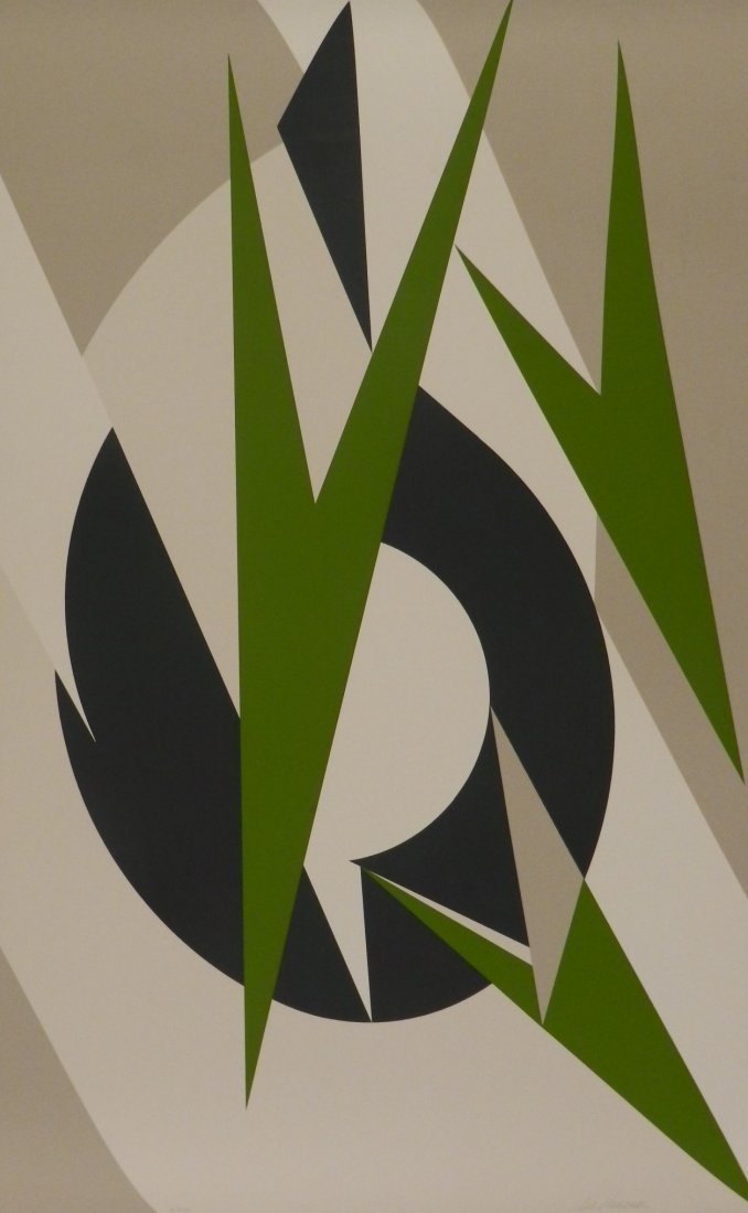 Lee Krasner Hand Signed & Numbered Screenprint: Silkscreen in colors, on wove paper Signed and numbered 38/200 Edition of 200 Paper size 40 x 25 inches