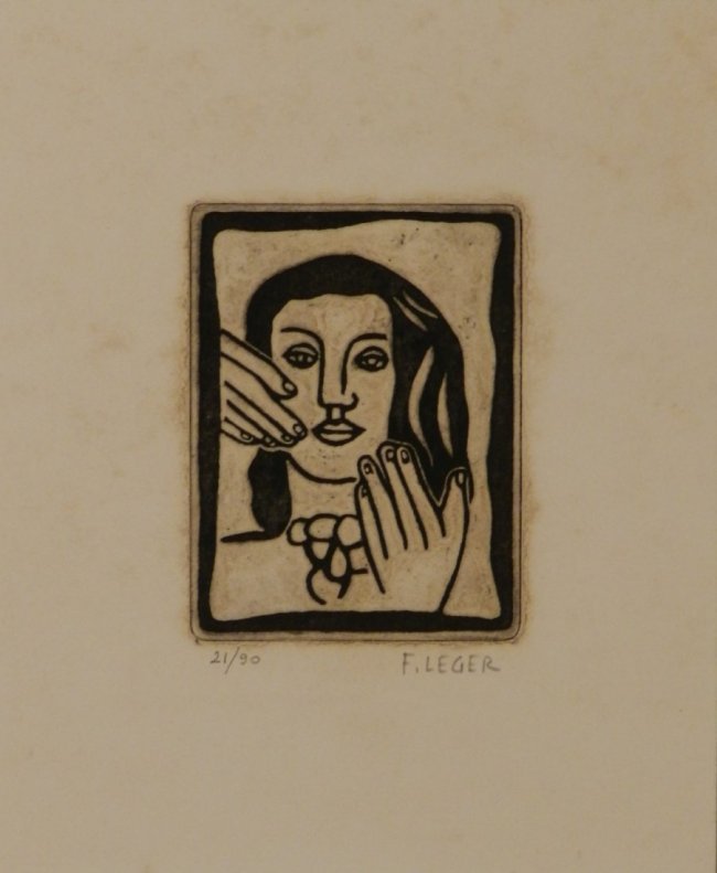 Fernand Leger Hand Signed & Numbered Etching: Measures: 10.5 x 8.5 inches (sheet size) signed lower right, numbered lower left