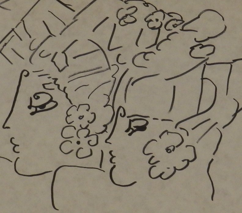 Peter Max Original Marker Drawing: Marker on paper Measures: 11 x 14 inches framed, drawing: 7.5 x 9.5 inches Signed upper left