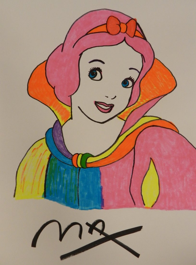 Peter Max Original Marker Drawing: Medium: Marker on paper Measures: 18 x 12 inches Signed on bottom