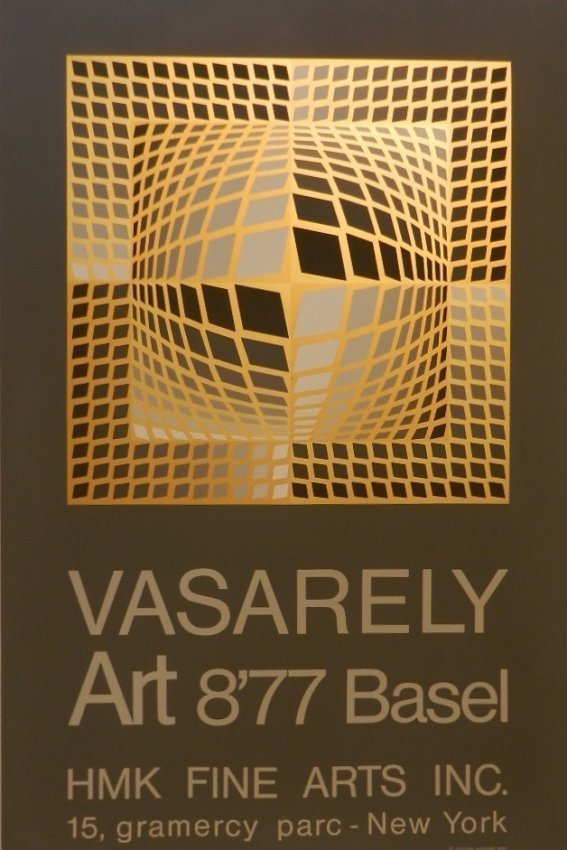 Victor Vasarely HMK Fine Arts NY Poster: Lithograph poster on board Measures: 38 x 25 inches