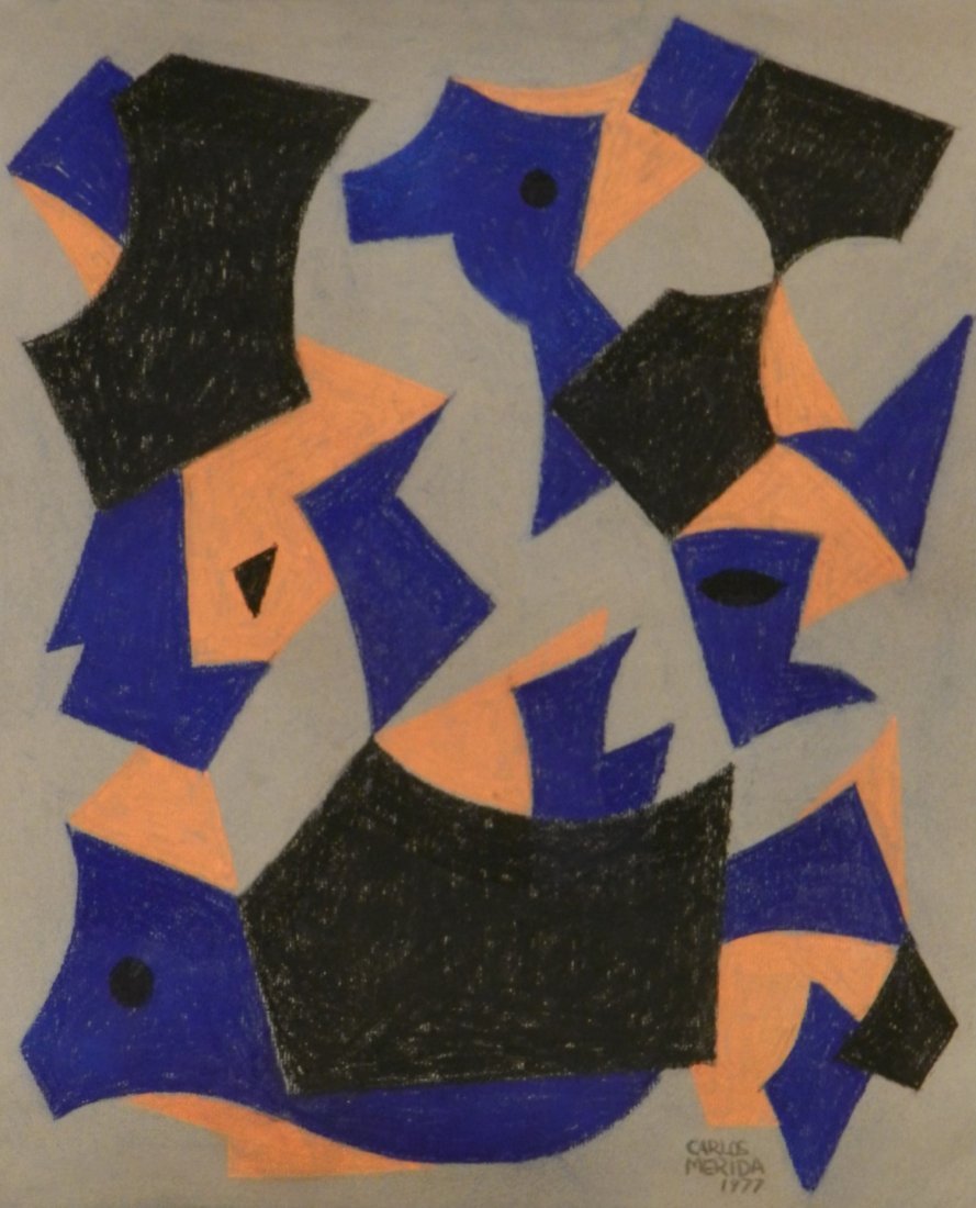 Carlos Merida (Guatemalan, 1895-1984): Medium: Pastel on paper Measures: 21 x 18 inches Signed & Dated lower right Provenance: Private collection, Florida