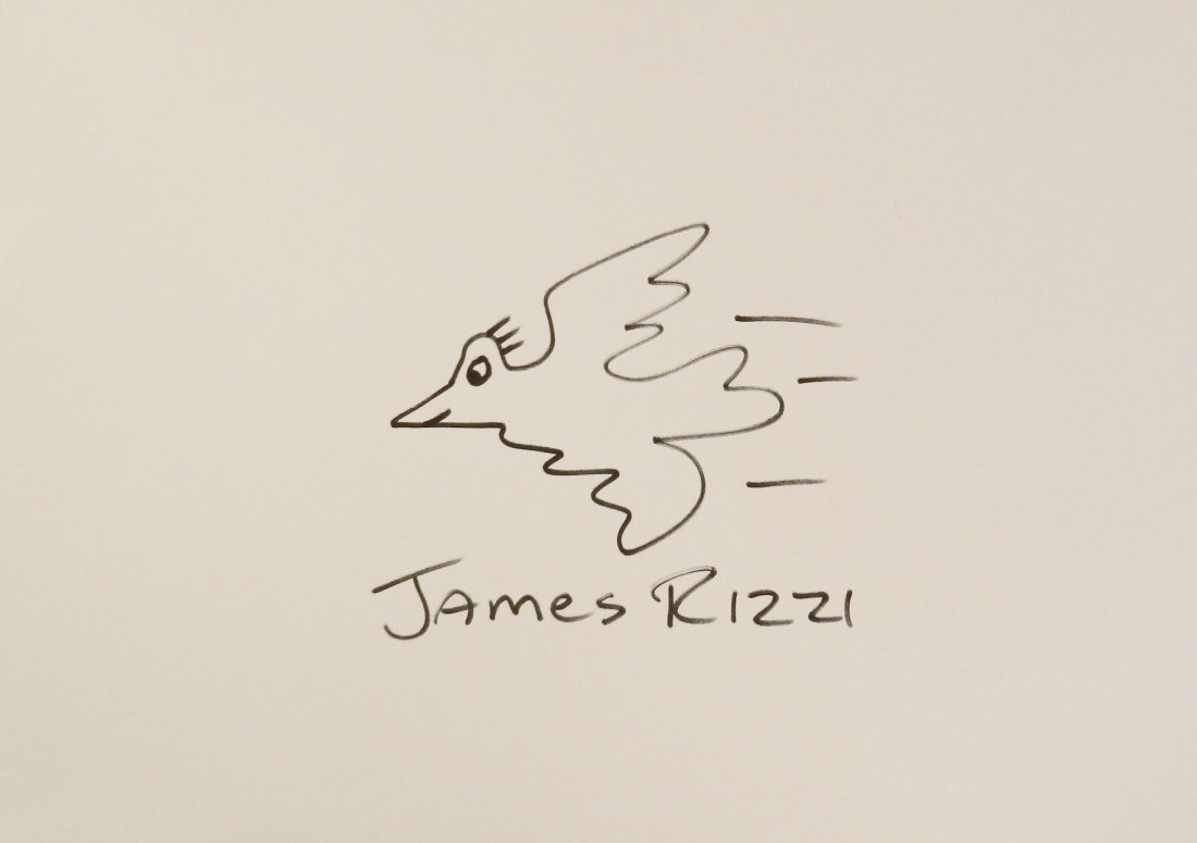 James Rizzi Original Marker Drawing: Medium: Marker on paper Untitled Measures: 10 x 12 inches framed size Signed lower right