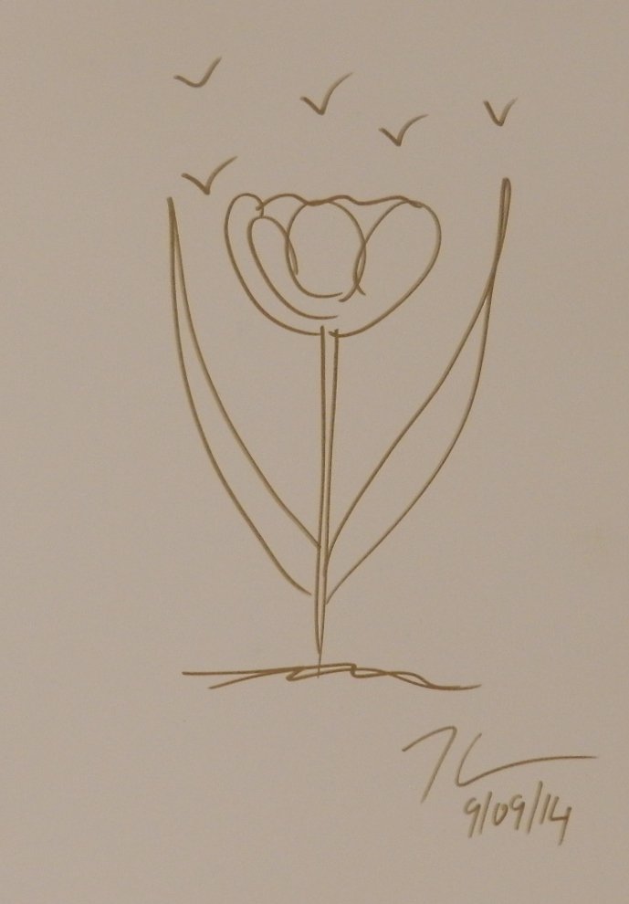 Jeff Koons Original Drawing: Measures: 8 x 11 inches Marker on paper Signed lower right Acquired directly from Jeff Koons Letter of provenance included