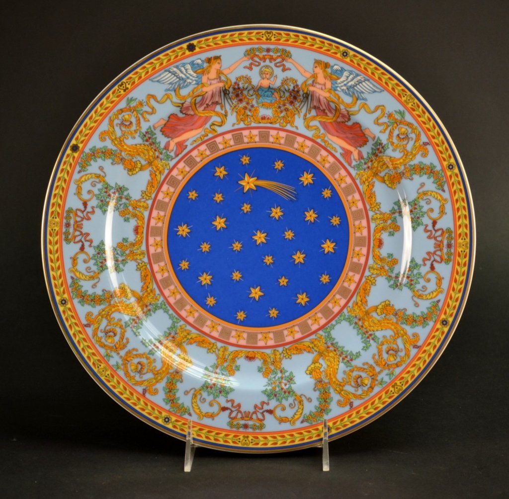 Versace "Nativite" Plate: Versace "Nativite" Plate. Measures 12" dia.