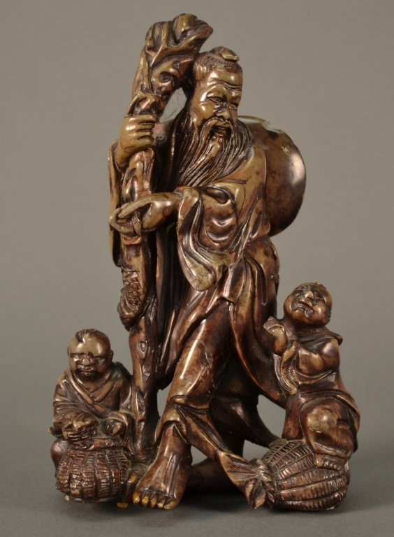 Soapstone Figure size: 6" tall: size: 6" tall