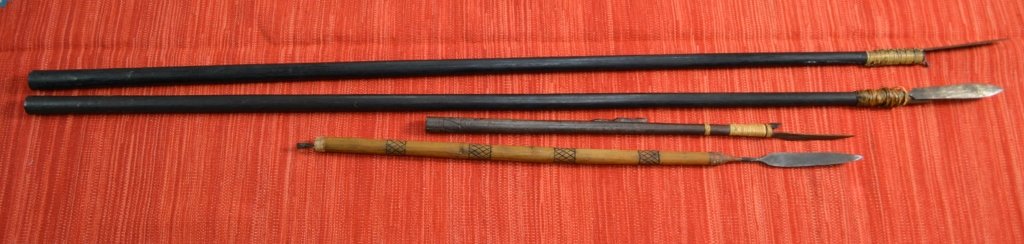 Four African Spears size: 69" - 29" long: size: 69" - 29" long