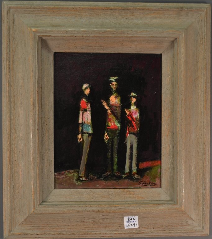 Painting by David Adickes size in frame 15" x 16 1/2": size in frame 15" x 16 1/2"