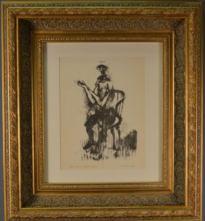 Print by David Adickes size in frame 21 1/2" x 24": size in frame 21 1/2" x 24"