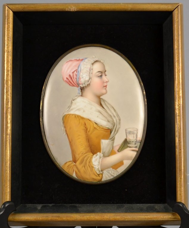 Antique Porcelain Plaque Inpressed KPM 8 3/4 "tall x 6: 8 3/4 "tall x 6 1/2"