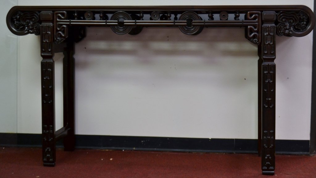 Chinese Altar Table sIZE : 41 1/4" H x 17 1/2"D x 77": sIZE : 41 1/4" H x 17 1/2"D x 77" W