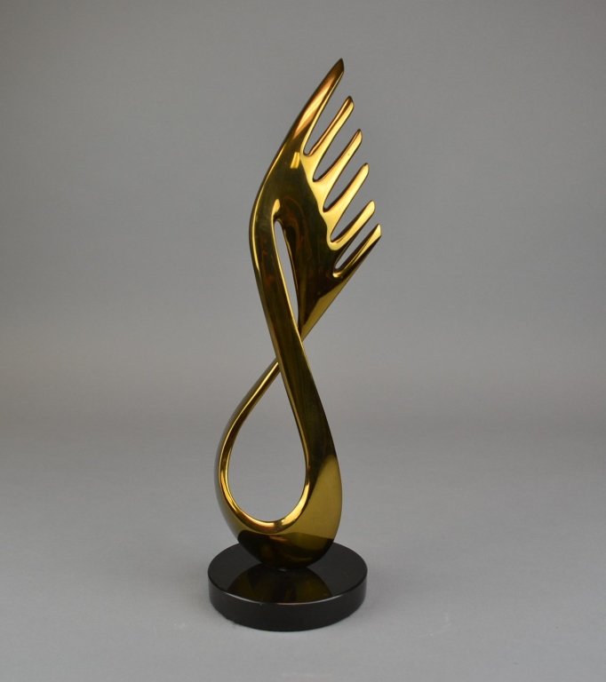 Bob Bennett Bronze Scupture Titled "ALLEGRO" A very: A very nice abstract sculpture made in 1987 # 15 of 50. 13 1/2"tall