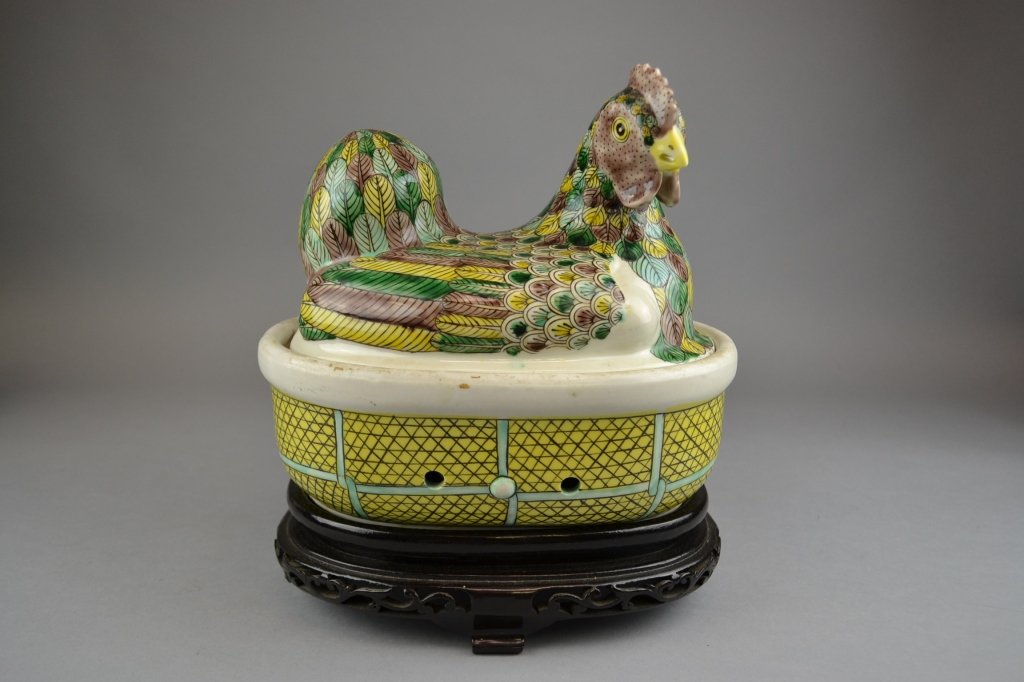 Chinese Famile Verte Chicken Tureen Chinese porcelain (1 of 5)