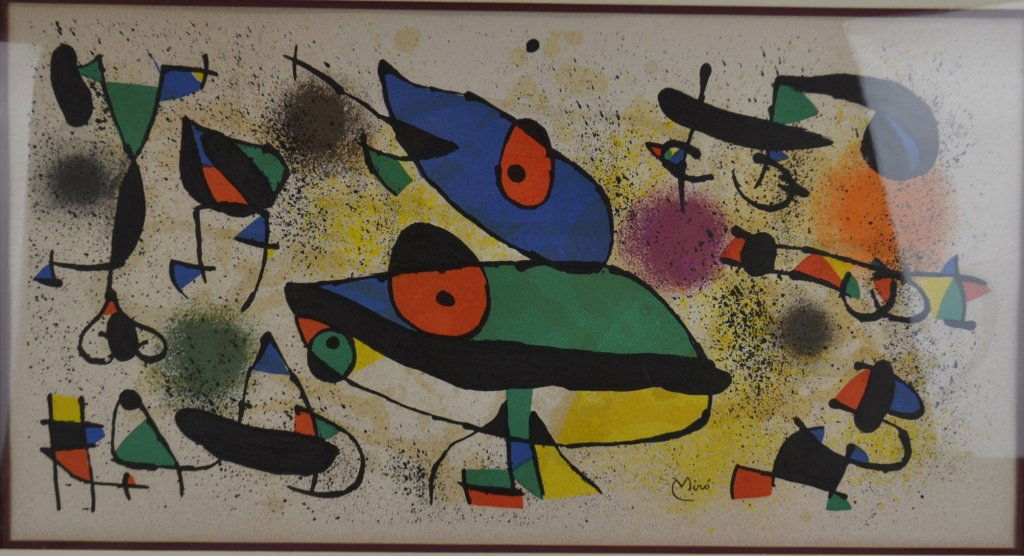 Joan Miro Litho A multi colored Joan Miro litho. There (1 of 6)
