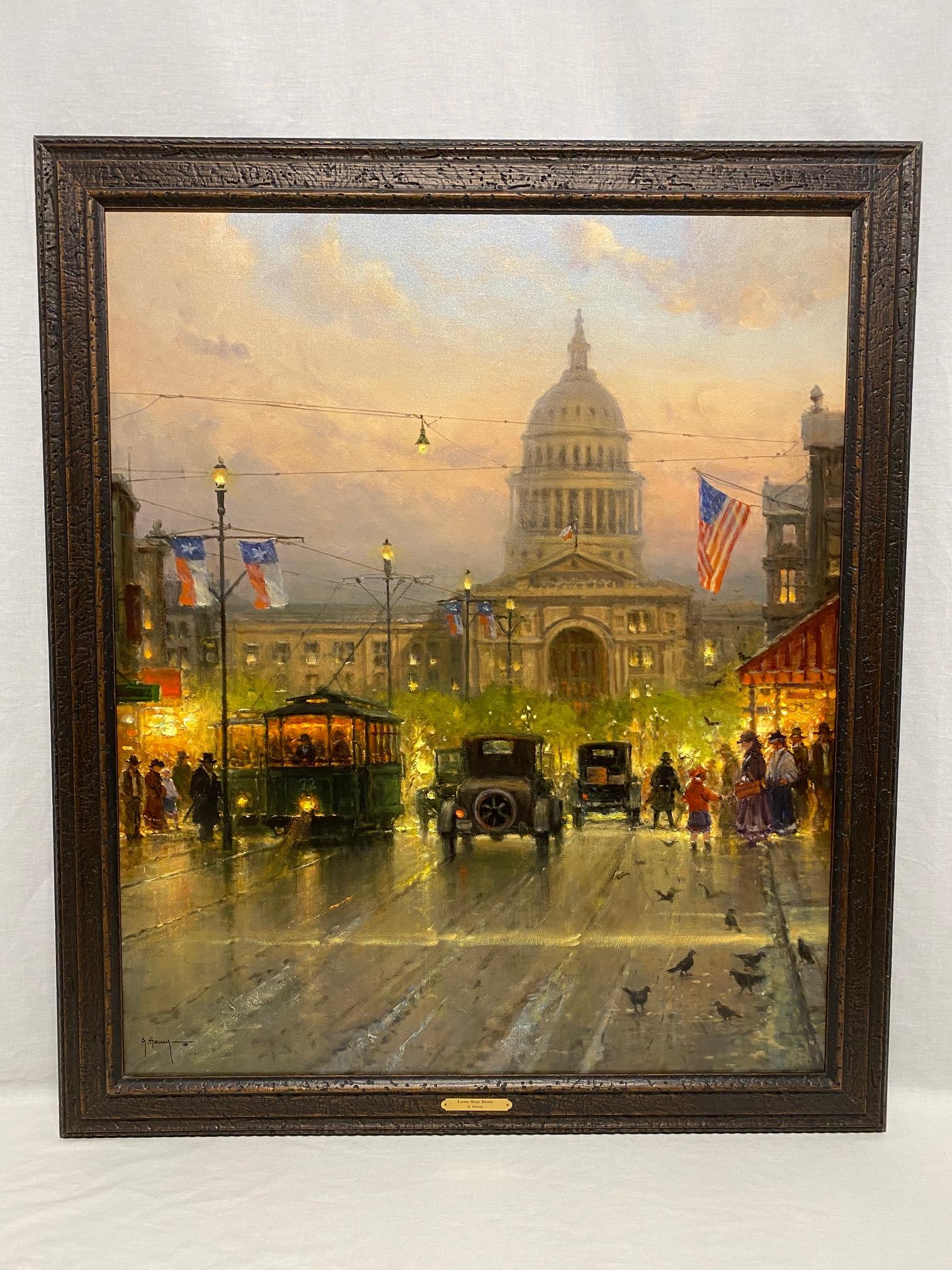 G Harvey "Lone Star State" Limited Edition 4/50 GI-AP: G Harvey "Lone Star State" Limited Edition 4/50 GI-Artist Proof; Year issued: 2006 Somerset House Publishing Inc. Certificate of Authenticity; Size: H 35.5" x W 29.5" x D 1.5" not including frame. G H