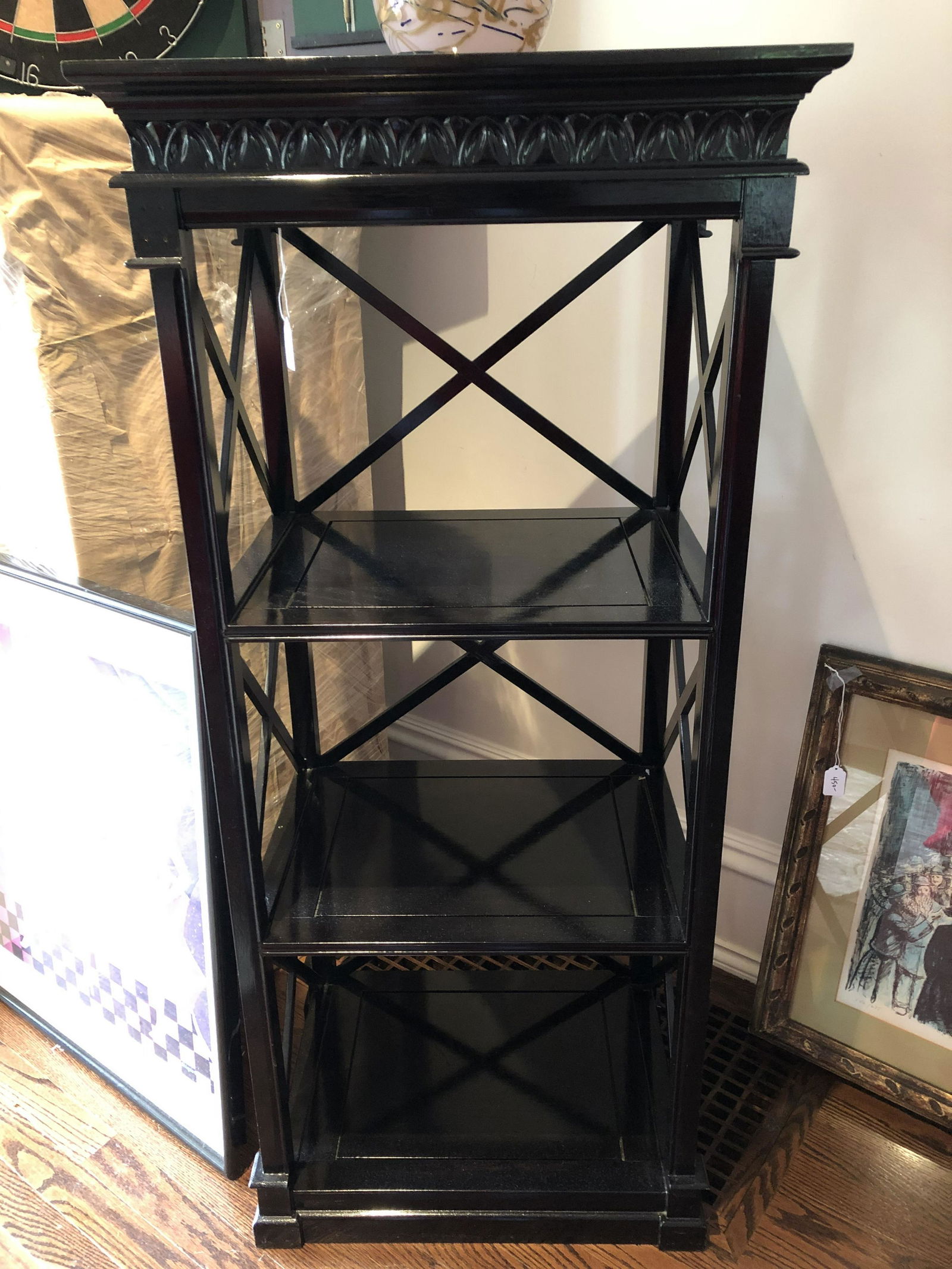 2 Black Lacquer Towel Racks (1 of 1)