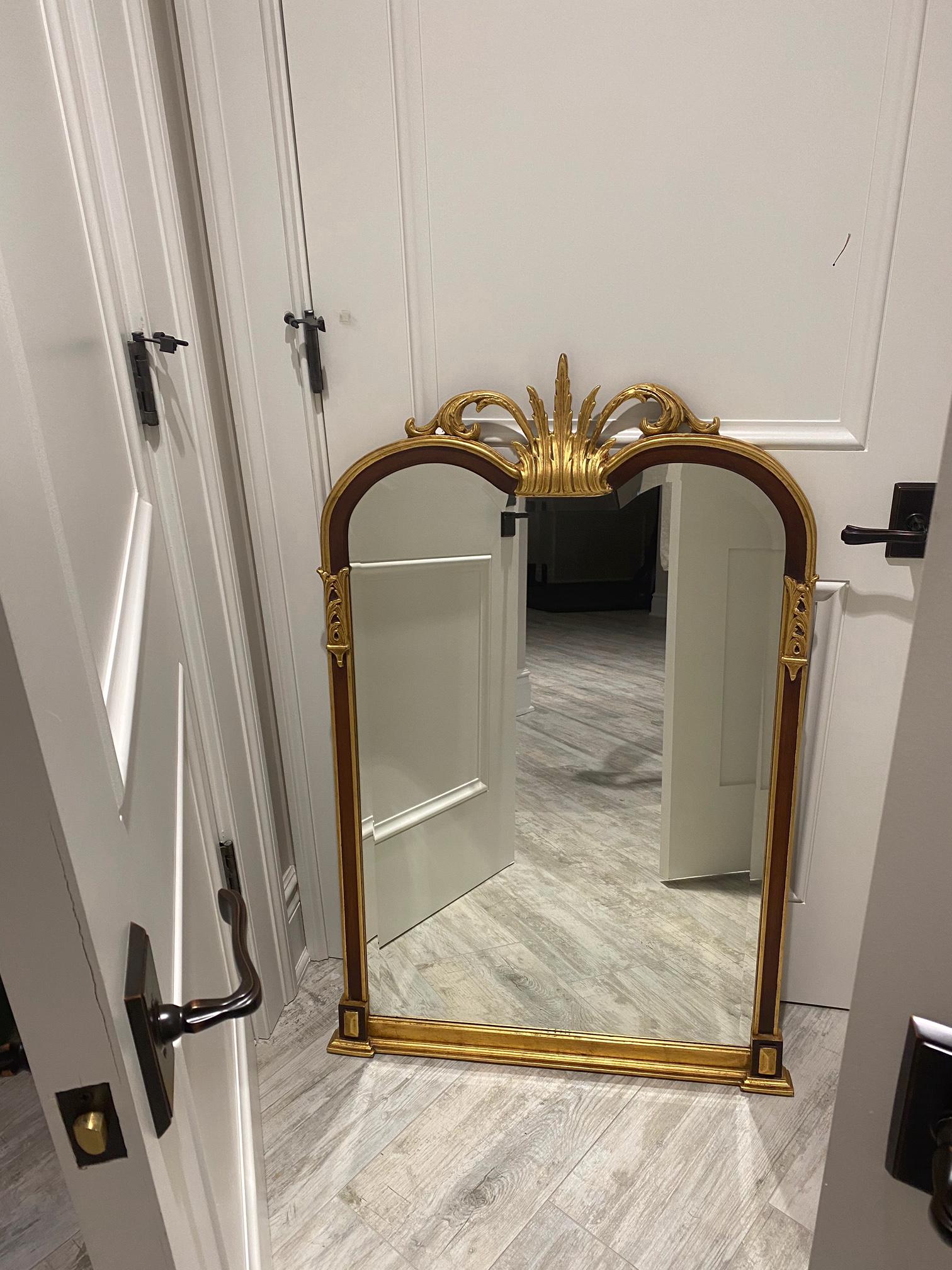 Late 18th Century Empire Style Mirror: Late 18th Century Empire Style Mirror 28"W x 46" H to peak