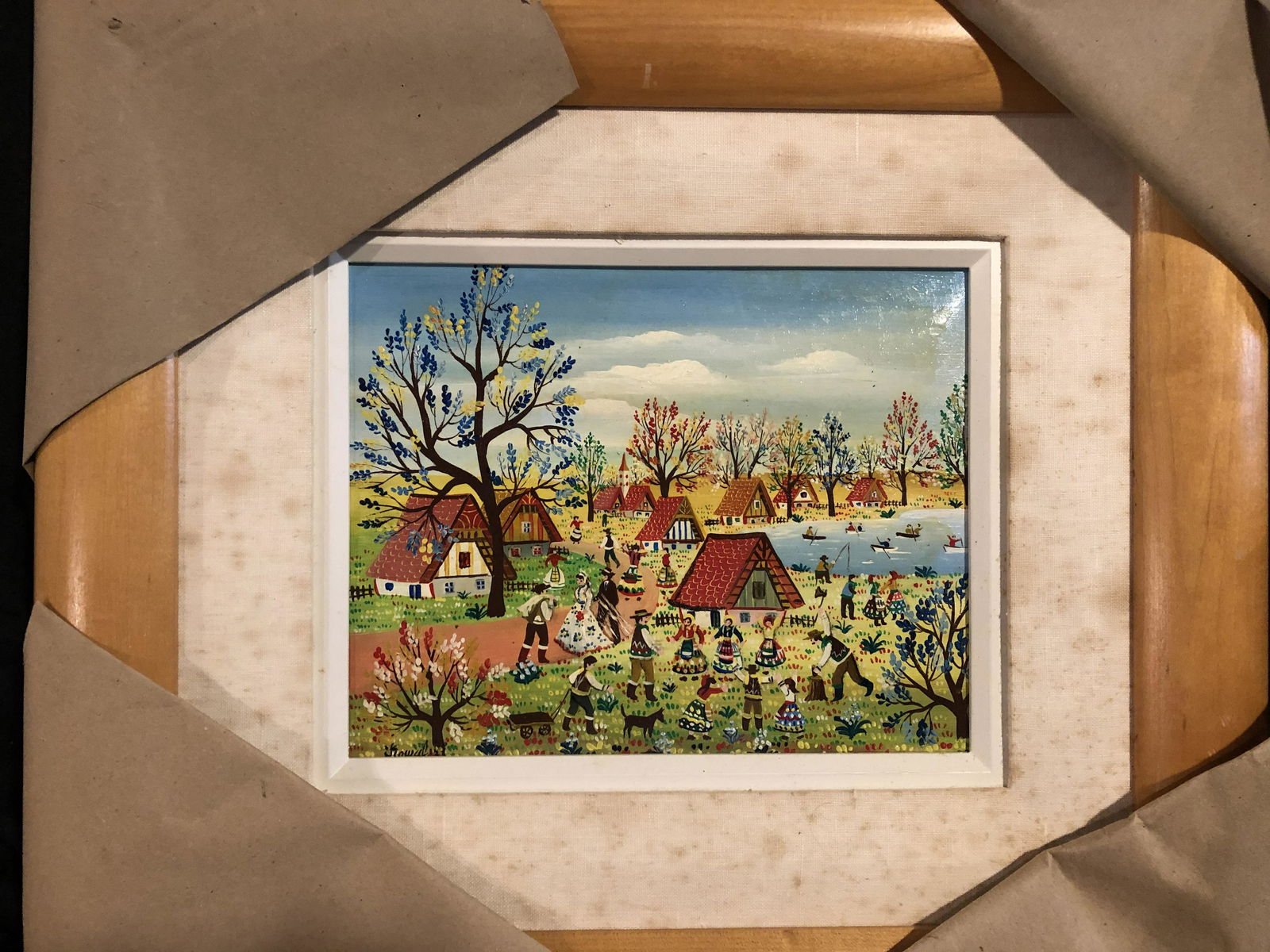 A. Kowalski (Born 1926) Village Summer Childred Playing; (1 of 4)