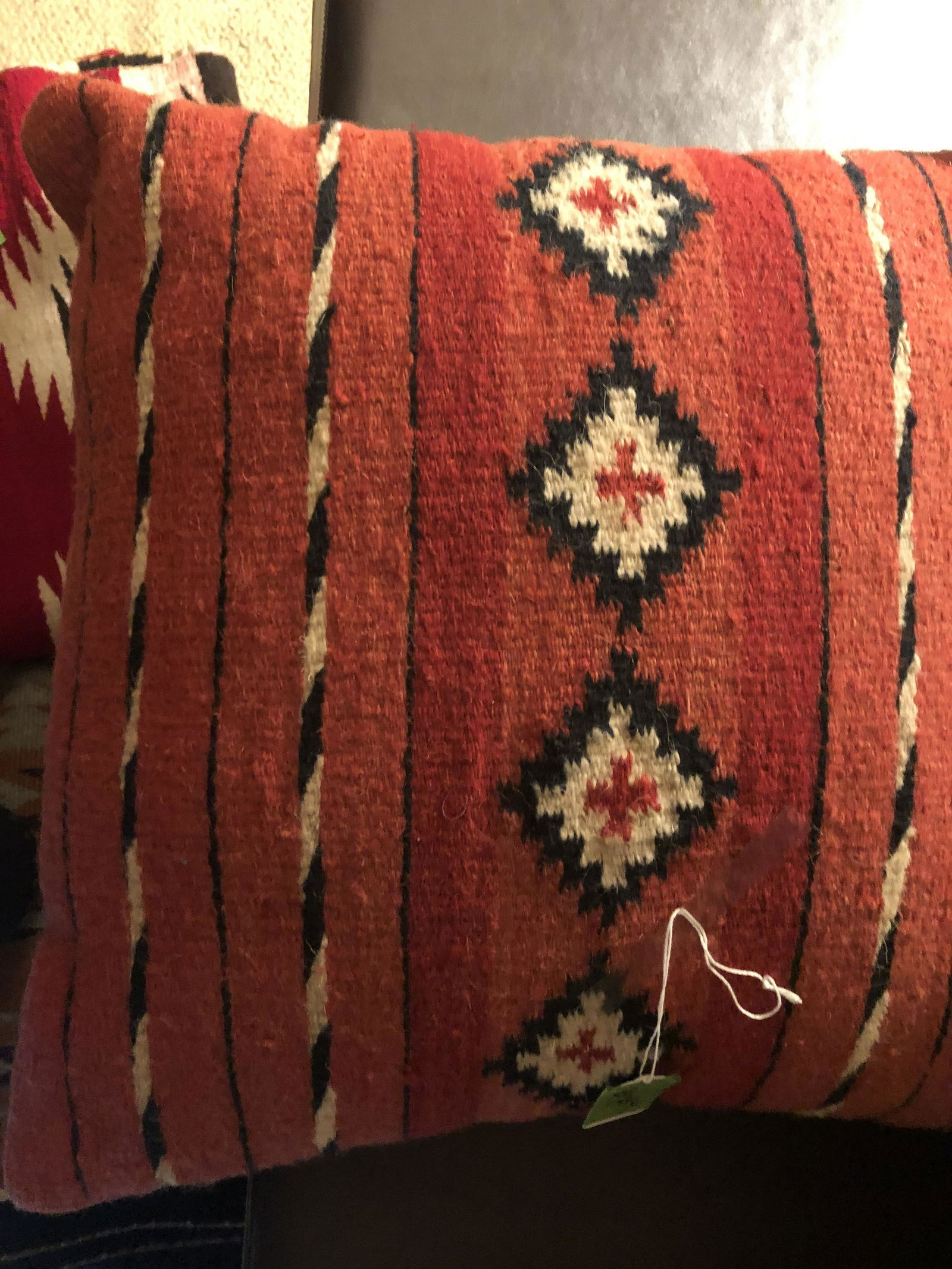 Navajo Pillow II - Red/Black Diamonds (1 of 2)