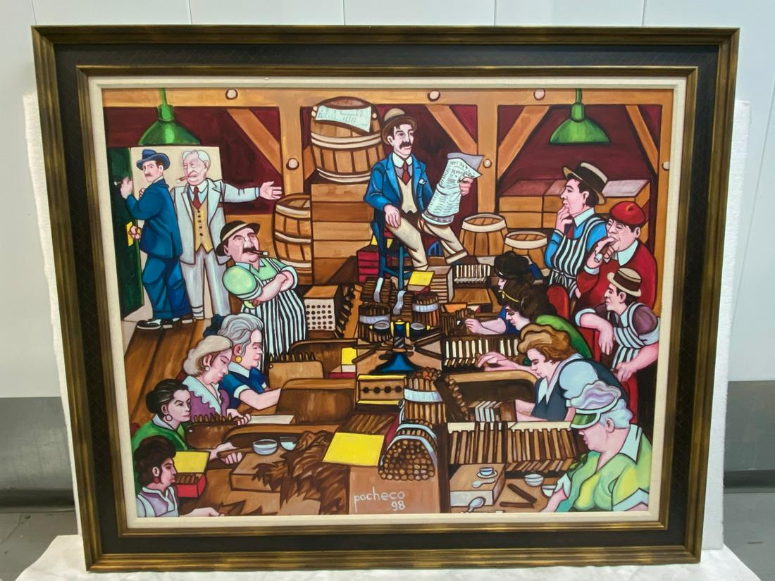 "Cigar Factory Scene" Photo Mechanical Reproduction