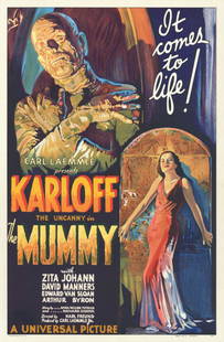 The Mummy Hollywood Poster: The Mummy Hollywood Poster; Hand pulled lithograph. (AFI 100 American Movie Poster Classics). Categories: Art of the Movies, Drama, Classic Horror Movies, View All Art of the Movies Tags: Blue,