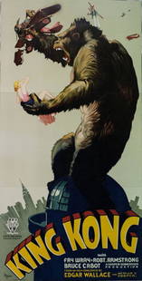 King Kong Hollywood Poster: King Kong Hollywood Poster; You can own the original 1930s Art Poster Print Of King Kong. This is an Original Movie Art Print of King Kong. Hand pulled lithograph â€“ Three Sheets. (One of the