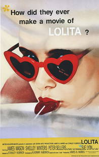 Lolita Hollywood Poster: Lolita Hollywood Poster; Hand pulled lithograph. (AFI 100 American Movie Poster Classics)Categories: Art of the Movies, Romance, View All Art of the Movies Tag: Red. Stanley Kubrickâ€™s