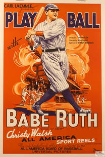 Play Ball Hollywood Poster: Play Ball Hollywood Poster; Hand pulled lithograph. (AFI 100 American Movie Poster Classics) Includes certificate of authenticity.Categories: Art of the Movies, Action / Adventure, Drama, View All