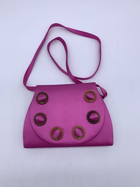 Paloma Picasso pink satin purse (1 of 3)