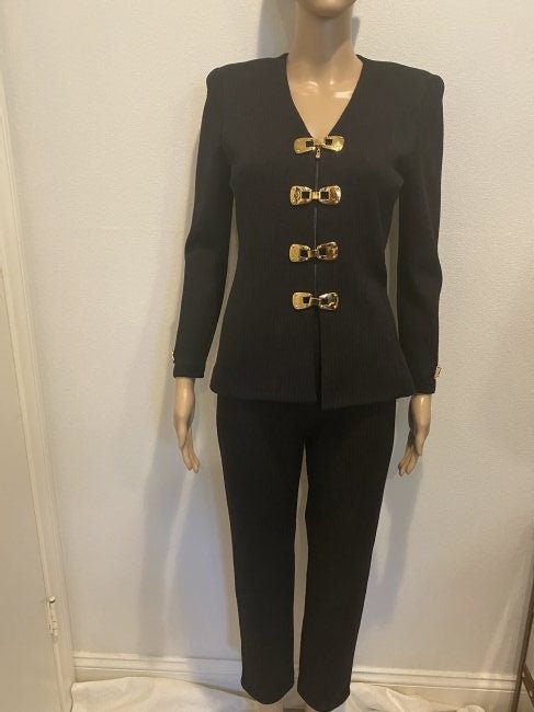 St John Knit 2 pc Black/ Gold (1 of 2)