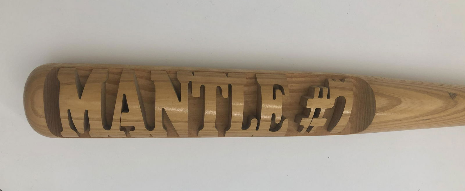 Mickey Mantle Carved Baseball Bat (1 of 2)